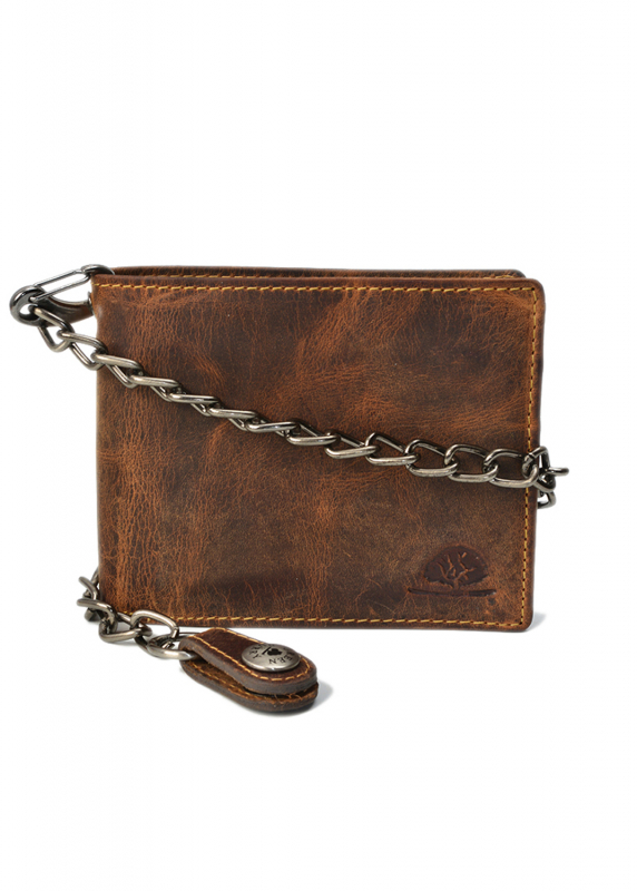 Vintage Scheintasche Save Kette RFID Leder